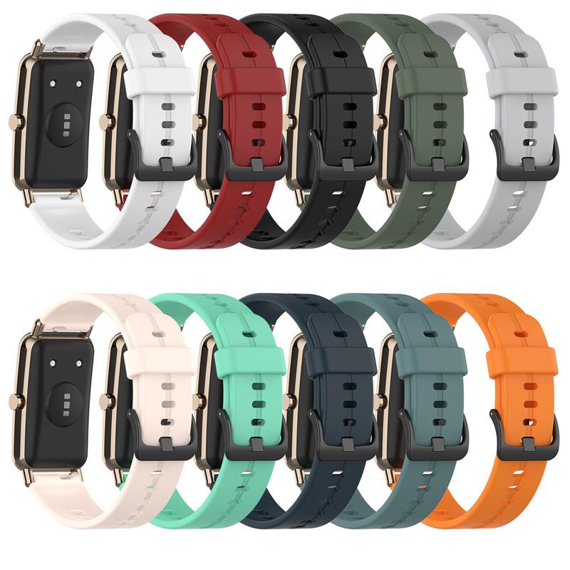 Timex Watches Smartwatch - 16มม.สำหรับนาฬิกา Huawei Band B6/B3สมาร์ทนาฬิกาสร้อยข้อมือซิลิโคนสายรัดข้อมือสำหรับ Huawei Fit