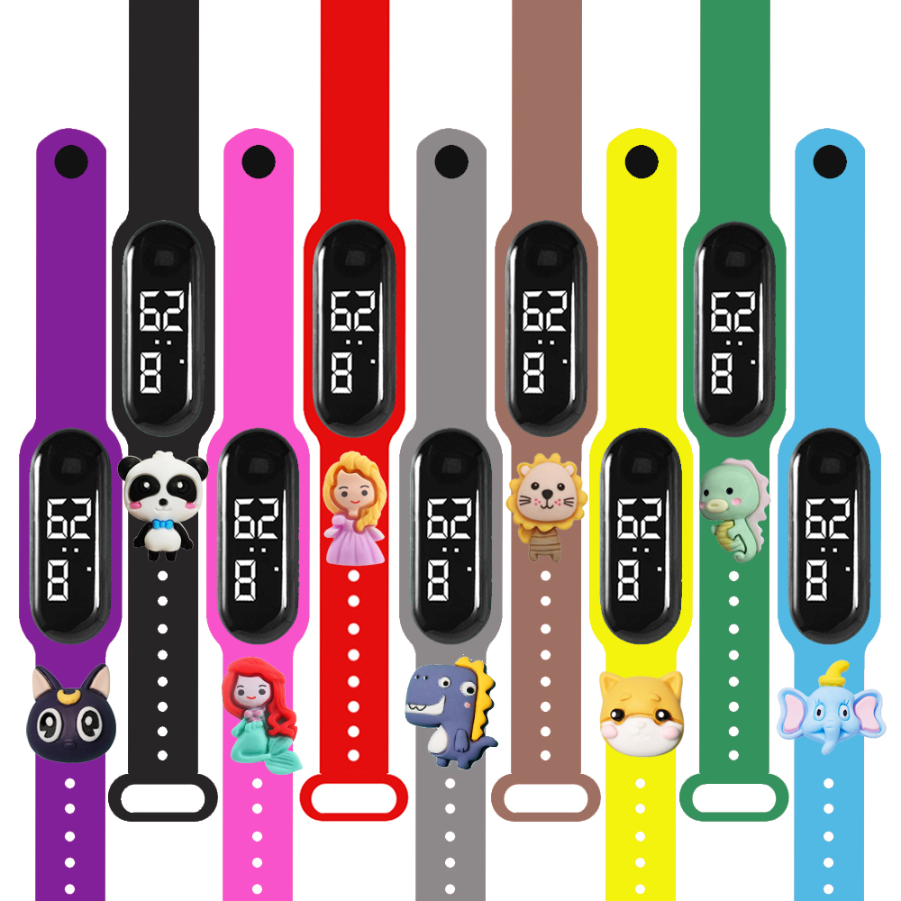 Smartwatch Digital Watches For Kid Girl - นาฬิกาสมาร์ทวอทช์หลากสีสำหรับเด็กผู้ชายและเด็กผู้หญิง แฟชั่น LED ดิจิตอล สายซิลิโคน กันน้ำ