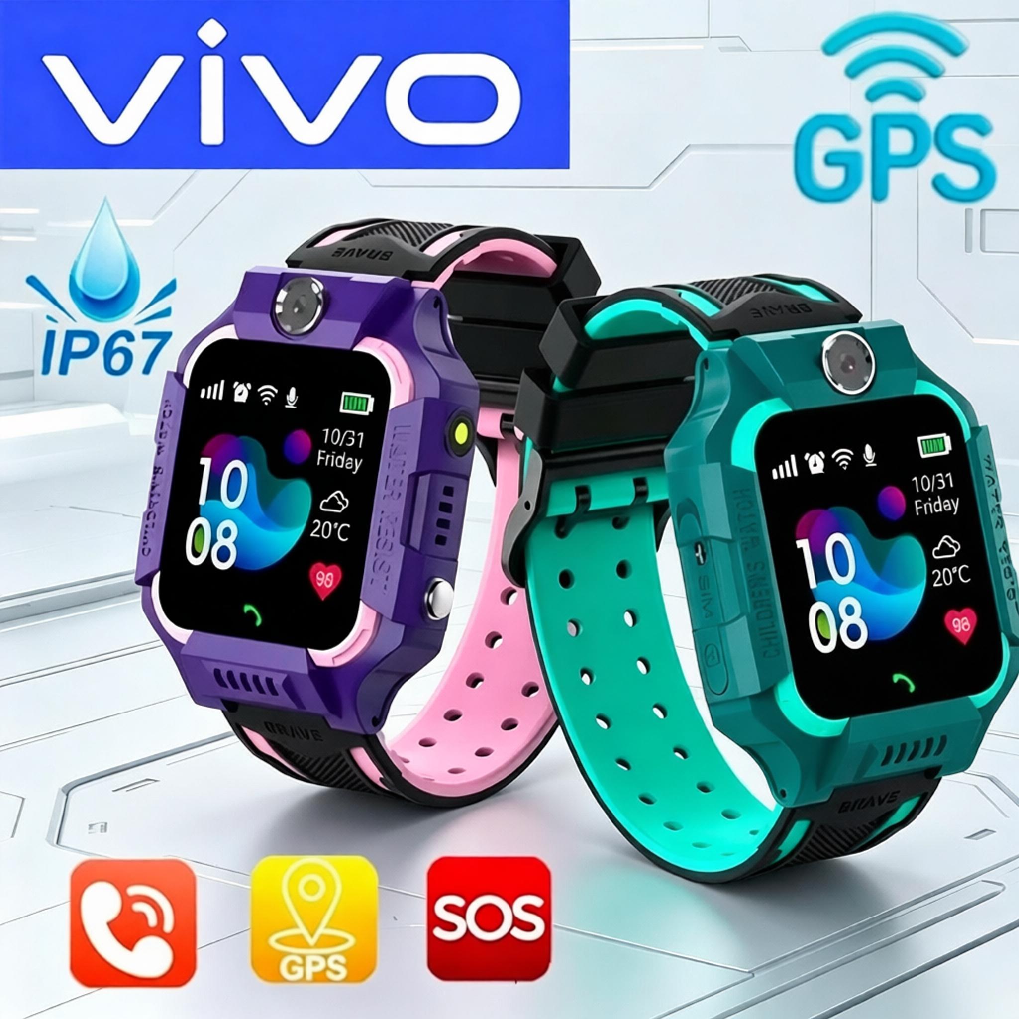 Smartwatch Watches For Kids With Gps - นาฬิกาอัจฉริยะสำหรับเด็ก VIVO 4G พร้อมระบบติดตามตำแหน่ง GPS, ปุ่ม