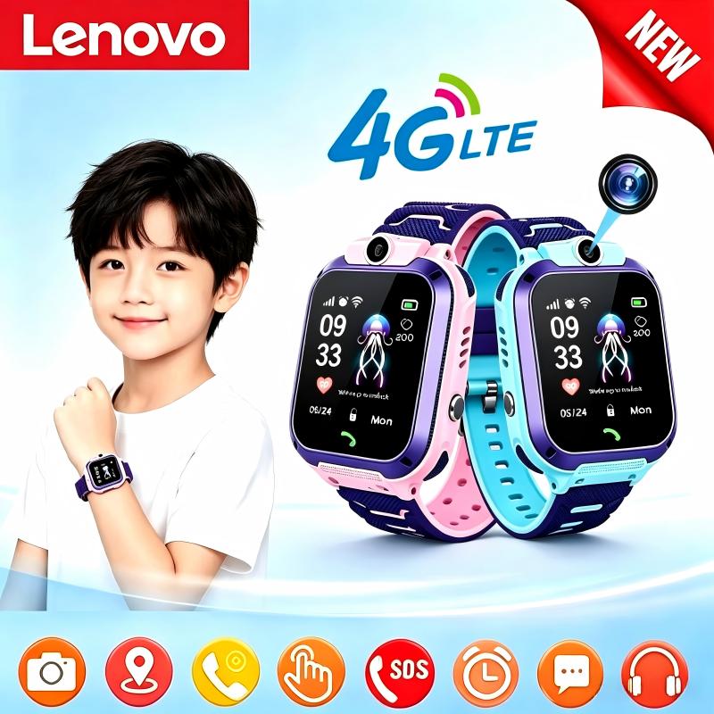 Smartwatch Watches For Kids With Gps - สมาร์ทวอทช์กันน้ำ Lenovo สำหรับเด็ก มีฟังก์ชัน SOS ระบุตำแหน่ง