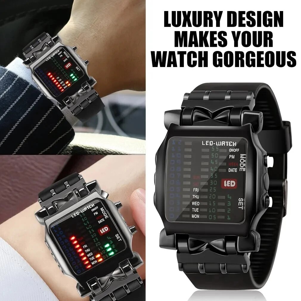 Timex Watches Smartwatch - Jam Tangan LED ไบนารีนาฬิกา Jam Tangan