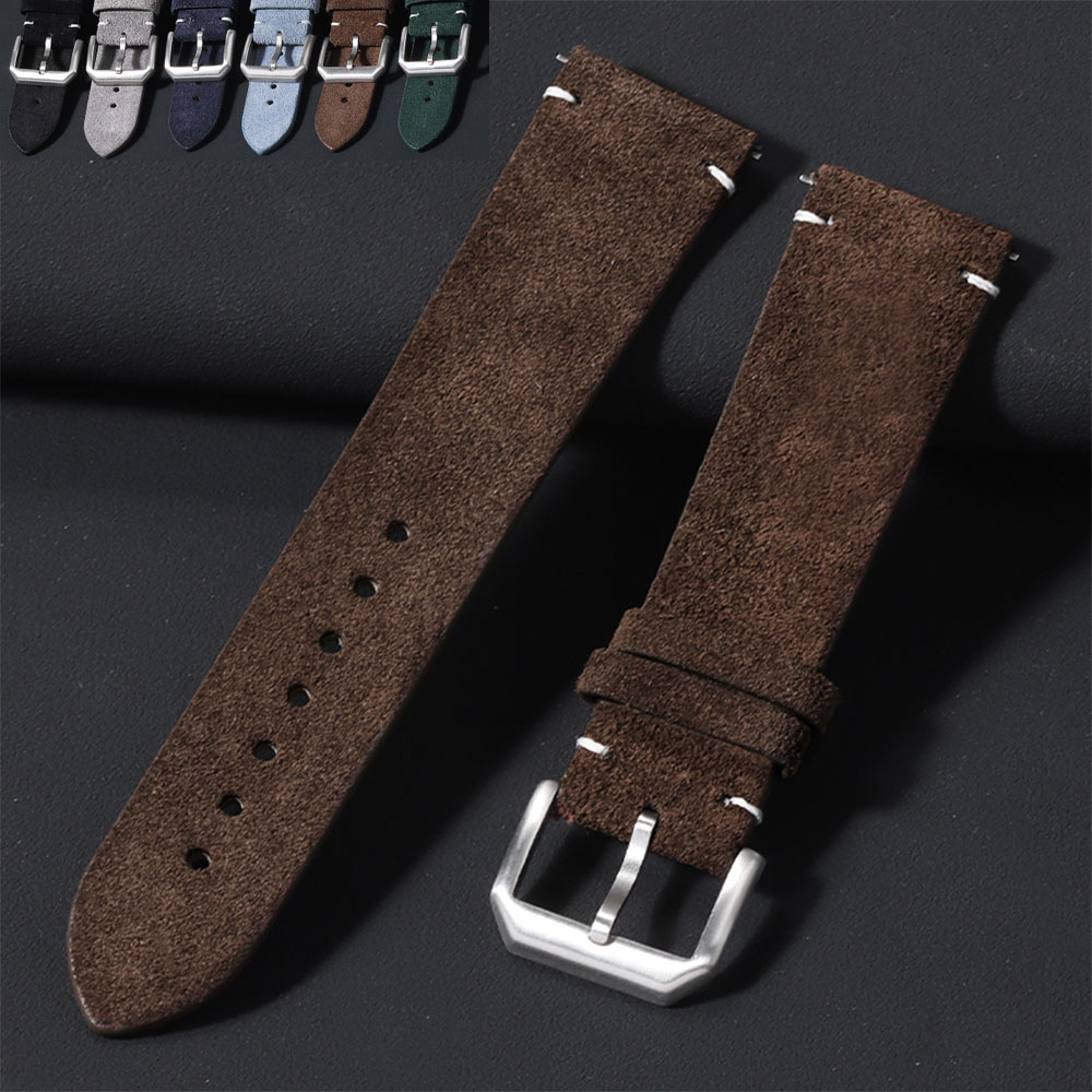 Smartwatch Vintage Watches For Women - 20 มม.22 มม.หนังนิ่มหนังสายนาฬิกาสมาร์ทวอท์ช VINTAGE QUICK RELEASE