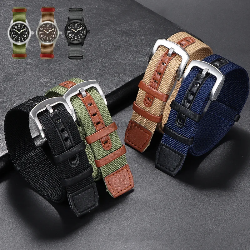 Watches Rolex Smartwatch - 20 มม.22 มม.ผ้าใบไนลอน Patch สายหนังสําหรับนาฬิกา Rolex