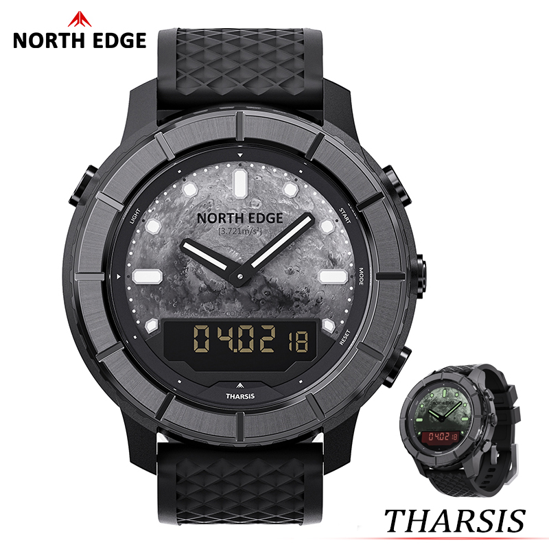 Altimeter Compass Watch - NORTH EDGE 2026 THARSIS นาฬิกาคาร์บอนไฟเบอร์สำหรับผู้ชาย 50M