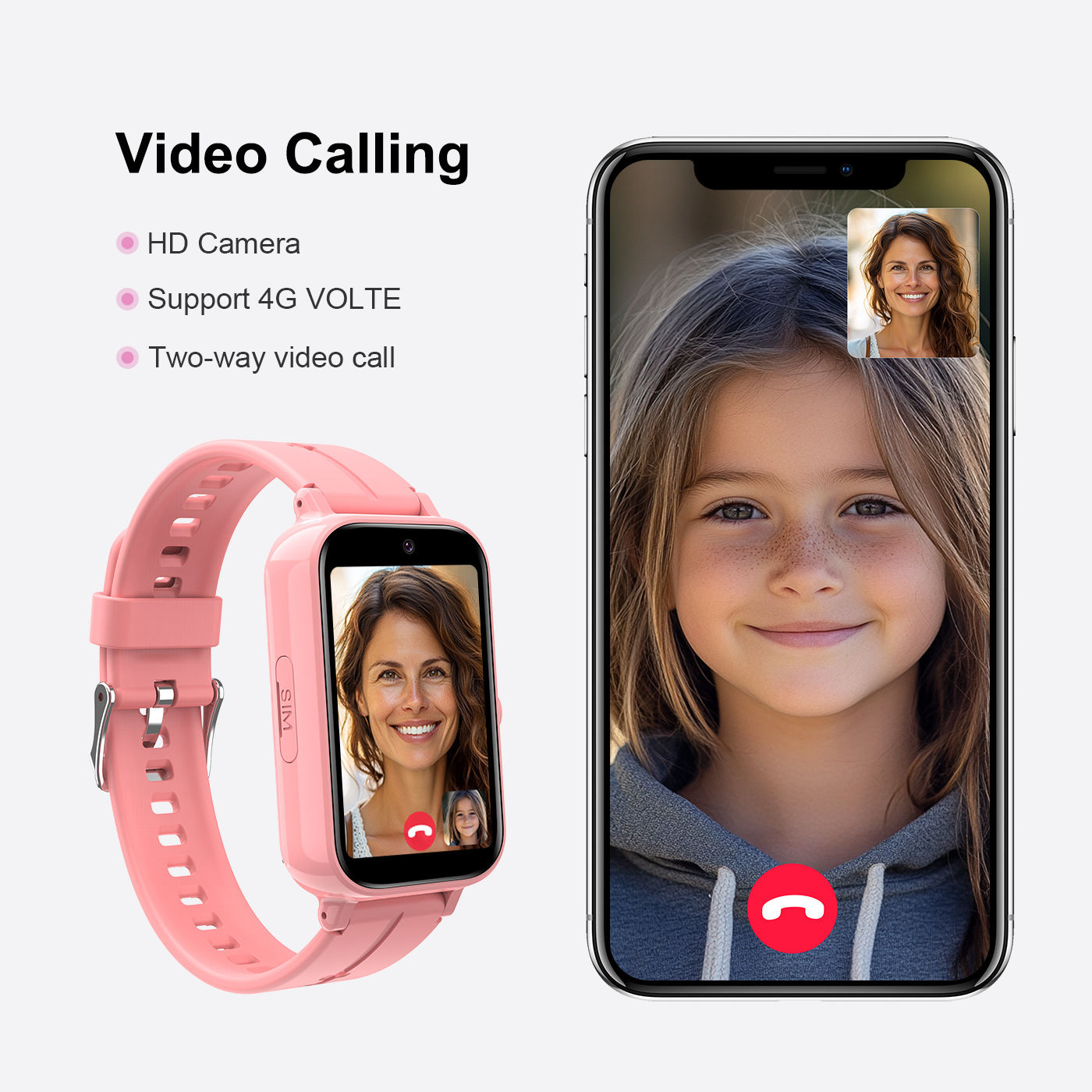 Smartwatch Watches For Kids With Gps - นาฬิกาสมาร์ทวอทช์สำหรับเด็ก พร้อมซิมการ์ด 4G โทรออกได้ ระบบระบุตำแหน่ง GPS