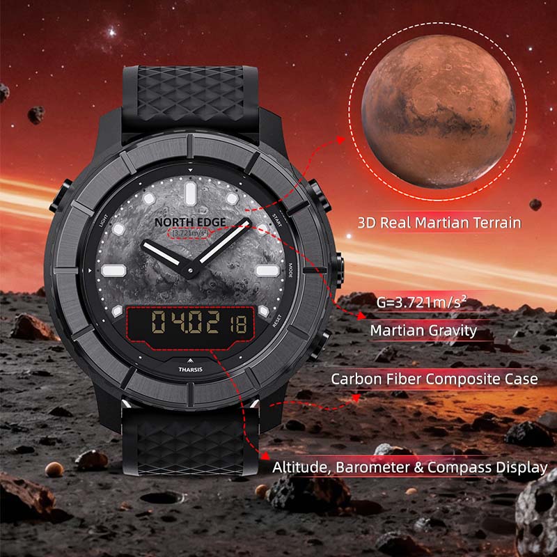 นาฬิกาสปอร์ตสำหรับผู้ชาย North - Altimeter Compass Watch บทวิจารณ์และราคา