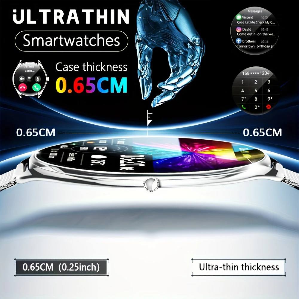 2026 ใหม่นาฬิกาอัจฉริยะบางเฉีย - Watches Ladies Smartwatch บทวิจารณ์และราคา