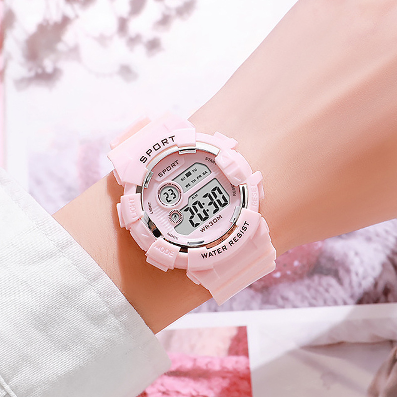 แฟชั่นนาฬิกาเด็กส่องสว่างกันน้ - Smartwatch Digital Watches For Kid Girl บทวิจารณ์และราคา