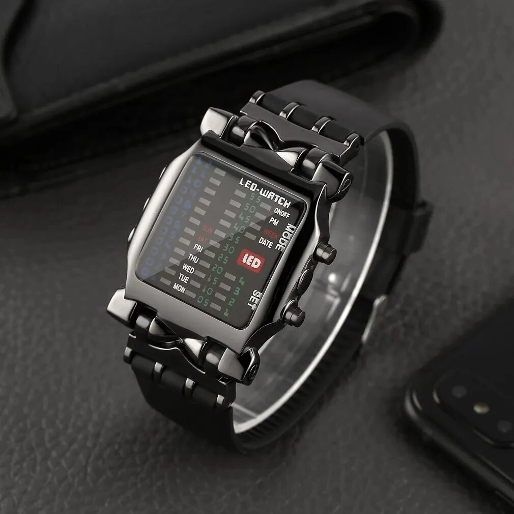 Jam Tangan LED ไบนารีนาฬิกา Ja - Timex Watches Smartwatch บทวิจารณ์และราคา
