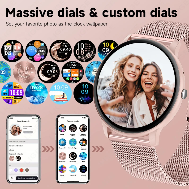นาฬิกาอัจฉริยะ LIGE รองรับการโ - Watches Ladies Smartwatch บทวิจารณ์และราคา