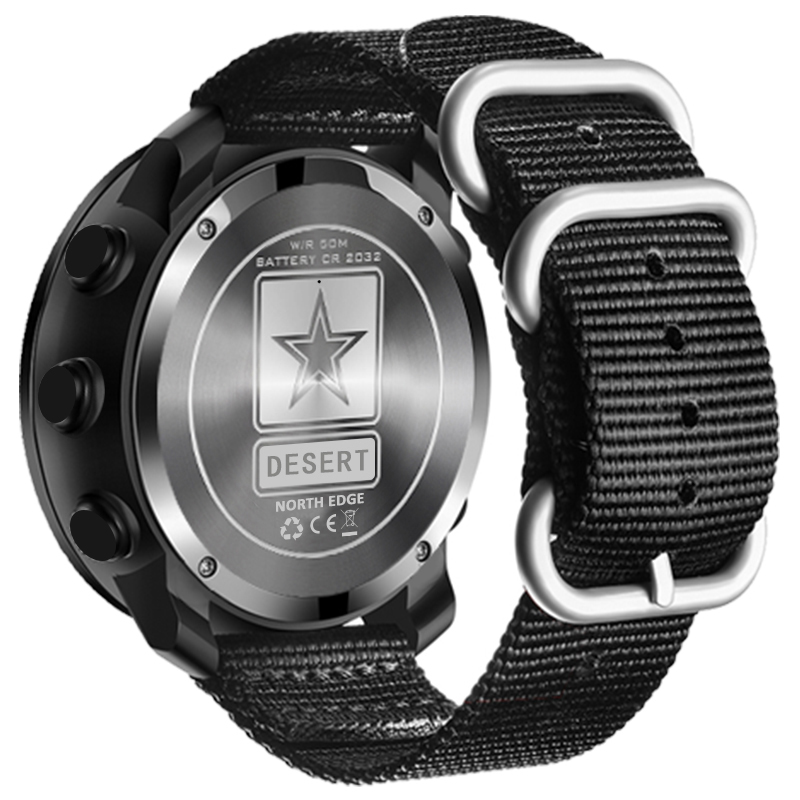 NORTH EDGE DESERT ผู้ชายนาฬิกา - Altimeter Compass Watch บทวิจารณ์และราคา