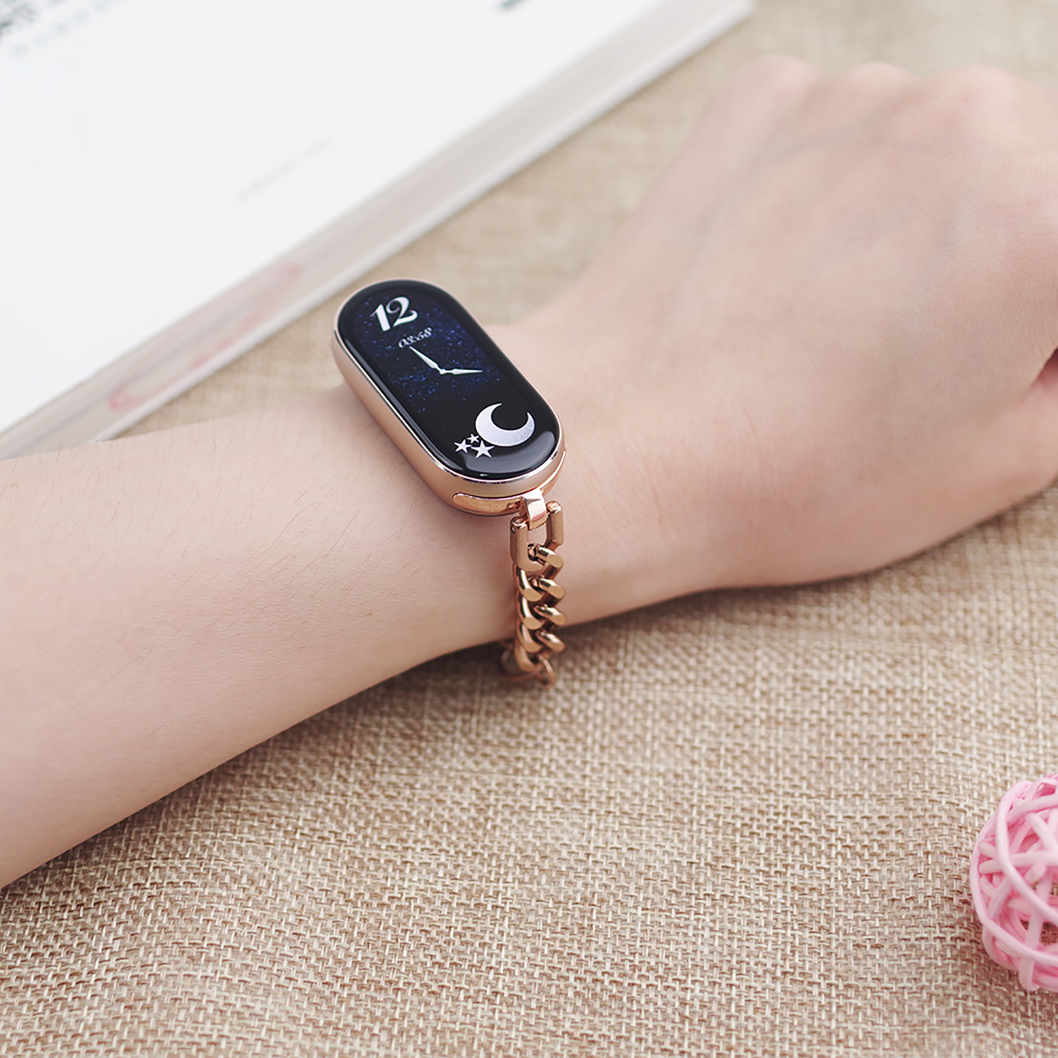 สายรัดข้อมือแบบโซ่สำหรับ Mi Ba - Watches Ladies Smartwatch บทวิจารณ์และราคา