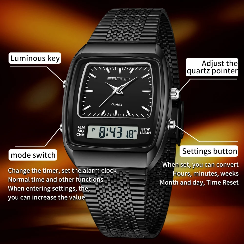 นาฬิกา SANDA สำหรับผู้ชาย กันน - Timex Watches Smartwatch บทวิจารณ์และราคา
