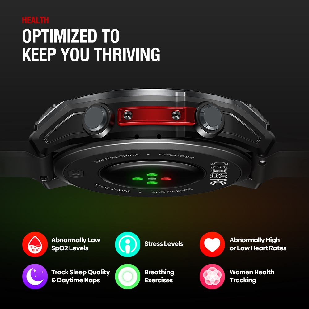 ใหม่ Zeblaze Stratos 4 GPS สมา - Altimeter Compass Watch บทวิจารณ์และราคา