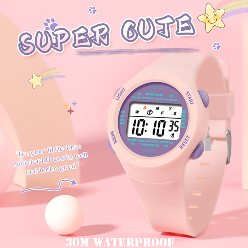นาฬิกานักศึกษาชายกลางน่ารักสีช - Smartwatch Digital Watches For Kid Girl บทวิจารณ์และราคา