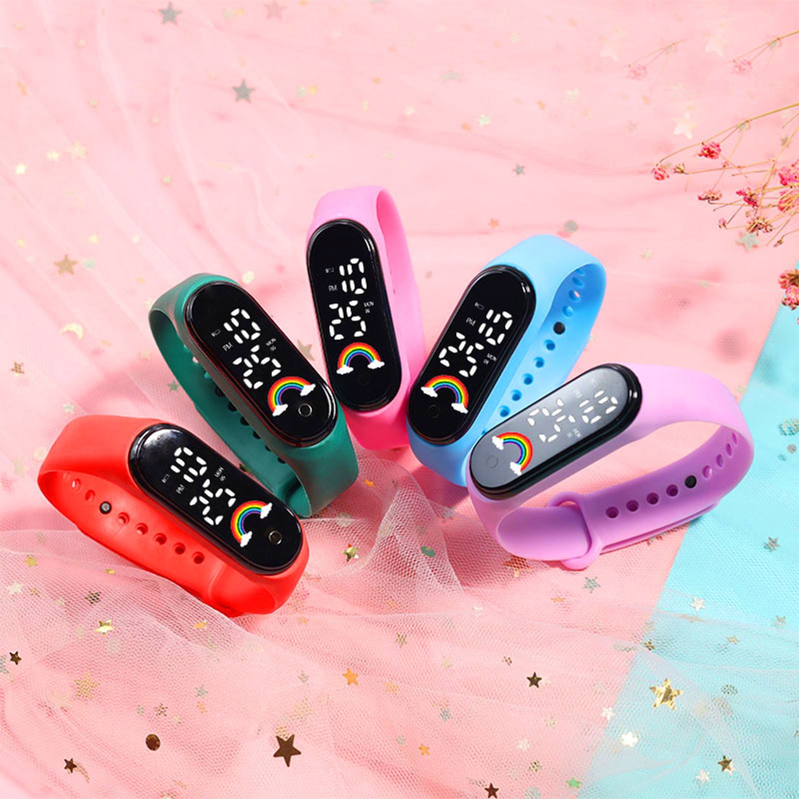 เด็กหลากสีดูสมาร์ท LED นาฬิกาข - Smartwatch Digital Watches For Kid Girl บทวิจารณ์และราคา