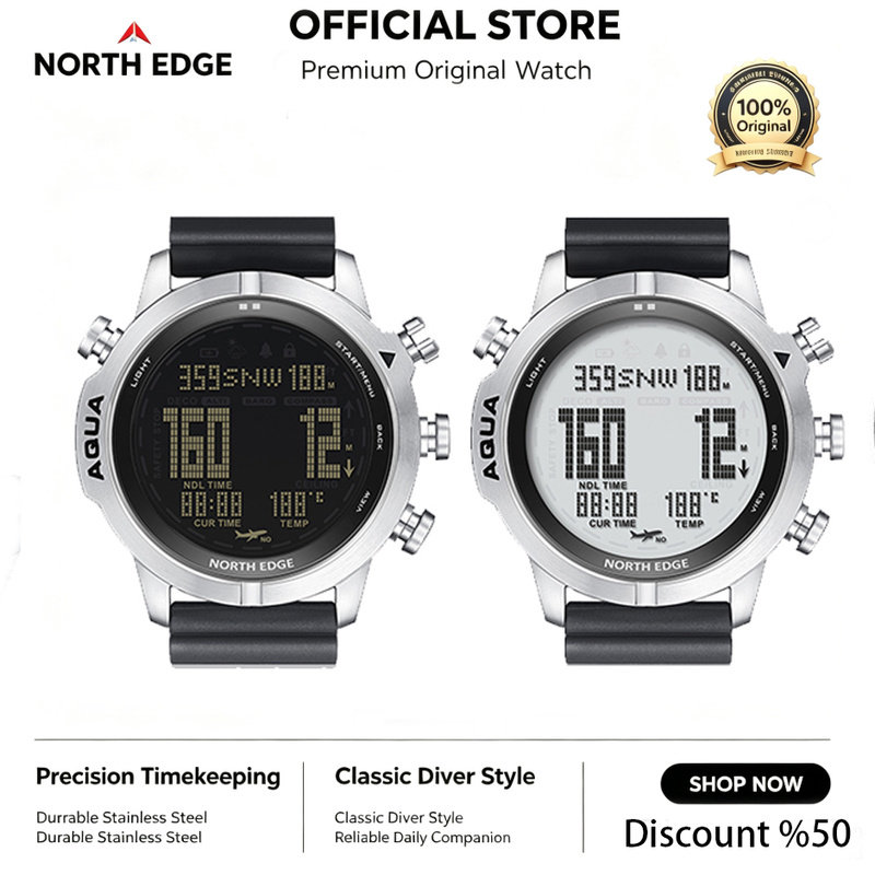 นาฬิกาดิจิตอลสำหรับผู้ชาย NORT - Altimeter Compass Watch บทวิจารณ์และราคา