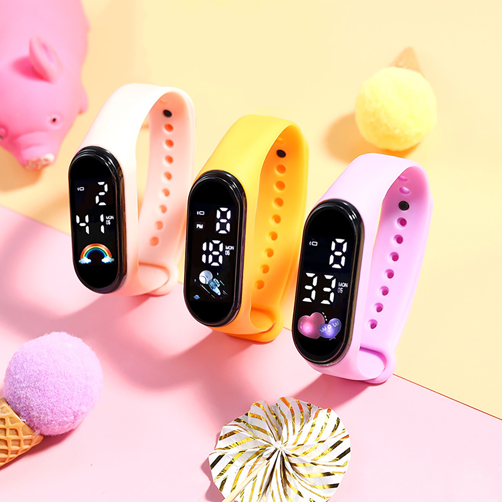 นาฬิกาข้อมือเด็ก ของขวัญวันเกิ - Smartwatch Digital Watches For Kid Girl บทวิจารณ์และราคา